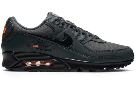 nike air max 90 iron grey/total orange/zwart|nike air max 90 grijs.